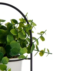 Plantas Y Flores Artificiales>Planta artificial con soporte negro de metal