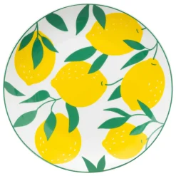 secret d'gourmet Platos>Plato de postre de porcelana CITRONS 19cm