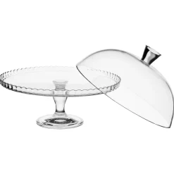 Platos Para Tartas, Tartas Y Bombones>Plato De Tarta C/Tapa De Vidrio