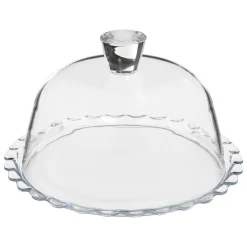 Platos Para Tartas, Tartas Y Bombones>Plato De Tarta Vidrio C/Tapa 27Cm