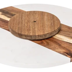 Degustación>Plato giratorio redondo para aperitivo marrón 35cm