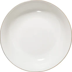 secret d'gourmet Platos>Plato Hondo Petit Salón Blanco con Borde Dorado