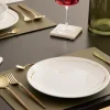 atmosphera Platos>Plato llano SELENA blanco de porcelana 26cm
