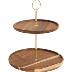 5five Degustación>Plato para servir con 2 niveles de madera 28cm