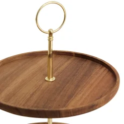 5five Degustación>Plato para servir con 2 niveles de madera 28cm