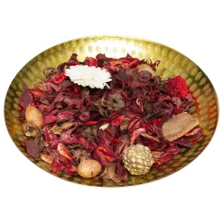 atmosphera Ambientadores>Popurrí De Frutos Rojos Con Plato Metálica Dorado