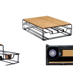 Encimera Y Lavavajillas>Portacápsulas De Café Metal/Bambú 32Pzas