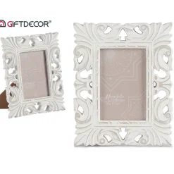 Marcos Y Fotos|Estilo Rústico>Portarretrato De Madera Blanco 10x15Cm