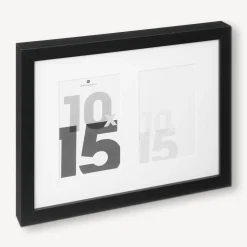 atmosphera Marcos Y Fotos>Portarretrato para 2 fotos EVA negro 10x15cm