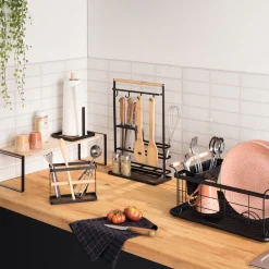 5five Servilleteros Y Portarollos>Portarrollos Cocina Metal/Madera 15x30Cm