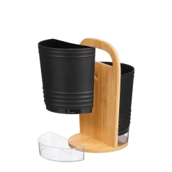 Encimera Y Lavavajillas>Portautensilios doble Negro