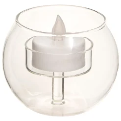 atmosphera Portavelas Y Candelabros>Portavelas con vela led BOLA