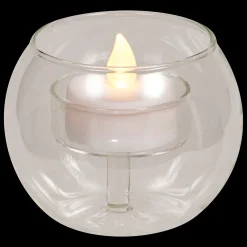 atmosphera Portavelas Y Candelabros>Portavelas con vela led BOLA