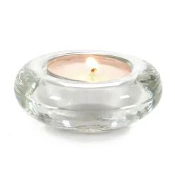 Portavelas Y Candelabros>Portavelas redondo de vidrio