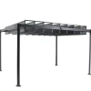 hespéride Pérgolas>Pérgola BELIZE LATTES gris graphite 3x3,8m