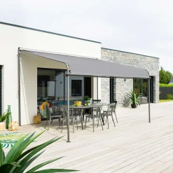 hespéride Pérgolas>Pérgola MADERE gris ardósia