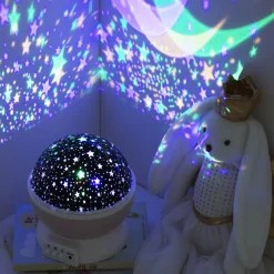 Niños atmosphera4kids Iluminación>Proyector P/Niños Giratorio C/ Estrellas