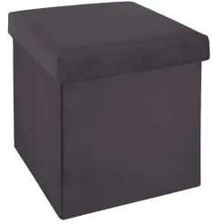 atmosphera Puff Y Banquitos|Estilo Contemporaneo>Puf C/Almacenaje Gris 38x38x38Cm