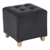 atmosphera Puff Y Banquitos>Puf Leandre Terciopelo Gris 35x35x35Cm