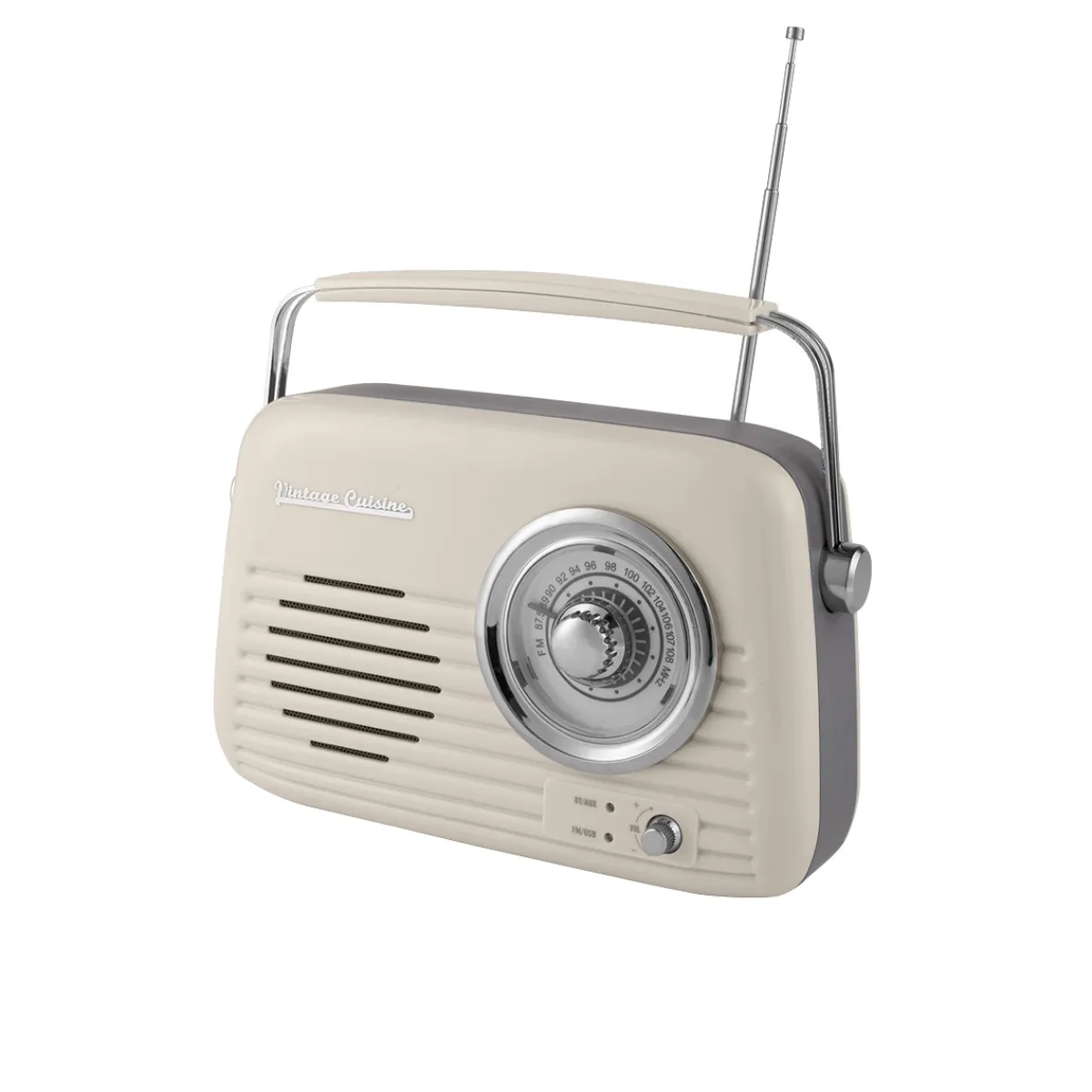Electrodomésticos>Radio VINTAGE CUISINE beige con bluetooth