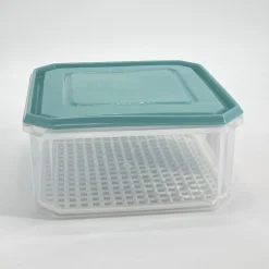 Tapas Y Cubiertas>Recipiente Cuad. Plast C/Red Azul 1.4L