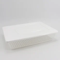 Tapas Y Cubiertas>Recipiente Rect. Blanco C/Tapa+Red