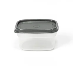 Tapas Y Cubiertas>Recipiente Rectangular Gris 0.5L