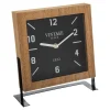 atmosphera Relojes|Estilo Industrial>Reloj De Mesa Mdf Marrón 20x8.5x23.5Cm