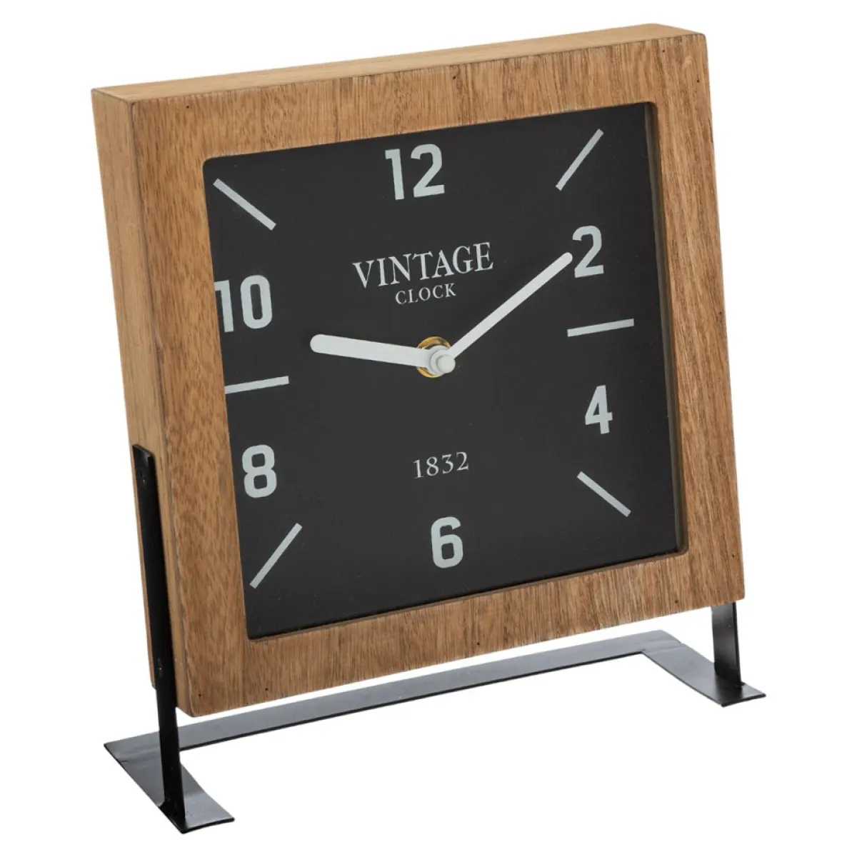 atmosphera Relojes|Estilo Industrial>Reloj De Mesa Mdf Marrón 20x8.5x23.5Cm