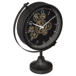 atmosphera Relojes>Reloj de mesa negro de metal 40x13x28cm