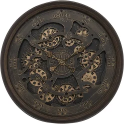 atmosphera Relojes|Estilo Industrial>Reloj de Pared Alban Marrón 76cm