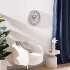 atmosphera Relojes>Reloj de pared RICKY plateado