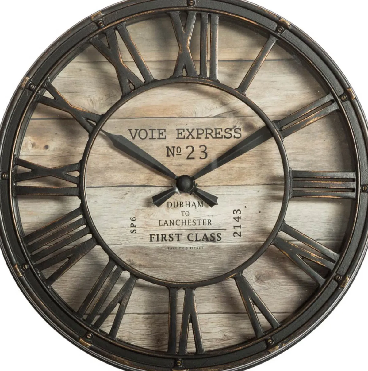 atmosphera Relojes>Reloj De Pared Vintage Marrón Metal 21Cm