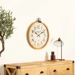 atmosphera Relojes>Reloj De Pared Yago Beige 57cm