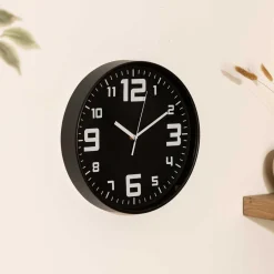 atmosphera Relojes>Reloj Pared Negro De Plástico 30Cm