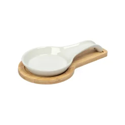 Encimera Y Lavavajillas>Reposacucharas De Cerámica Base De Bambú