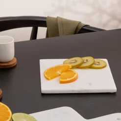 atmosphera Placas Calefactoras Y Tablas De Cortar>Salvamantel blanco de mármol 19x19cm