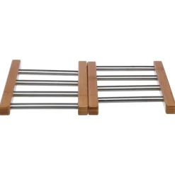 secret d'gourmet Placas Calefactoras Y Tablas De Cortar>Salvamantel Extensible Bambú+Acero Inox.