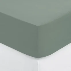 atmosphera Sábanas Y Protectores>Sábana bajera ajustable verde 140x190cm