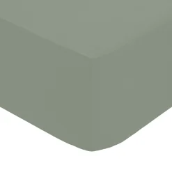 atmosphera Sábanas Y Protectores>Sábana bajera ajustable verde de algodón percal