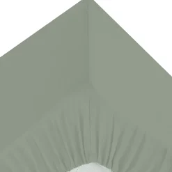 atmosphera Sábanas Y Protectores>Sábana bajera verde ajustable de algodón percal