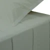 atmosphera Sábanas Y Protectores>Sábana encimera verde de algodón percal 240x290cm