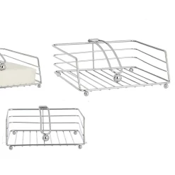 Servilleteros Y Portarollos>Servilletero Cuadrado Metálico 19x19x7Cm