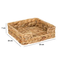 Servilleteros Y Portarollos>Servilletero De Mimbre 22x22x6.5Cm