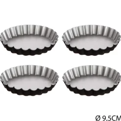 secret d'gourmet Moldes Y Otros Utensilios De Cocina>Set 4 Moldes Rizados Negros 9.5Cm