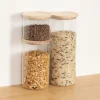5five Cajas Y Frascos>Set 3 tarros de vidrio con tapa de madera
