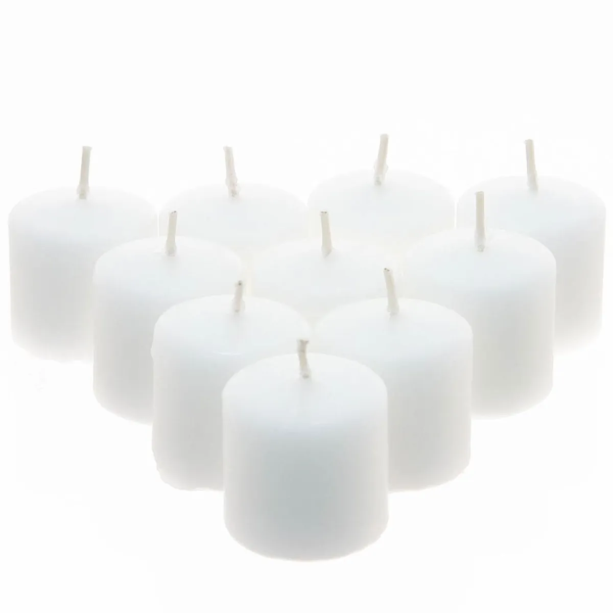 atmosphera Velas>Set 10 Velas Blancas 3.8x3.8Cm
