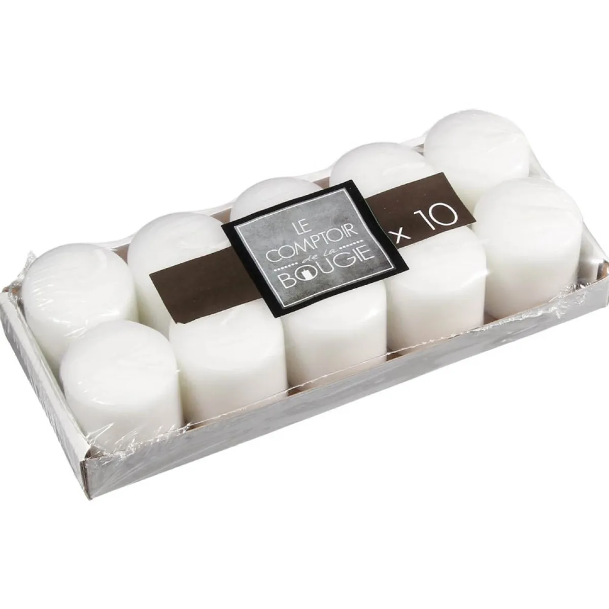 atmosphera Velas>Set 10 Velas Blancas 3.8x3.8Cm