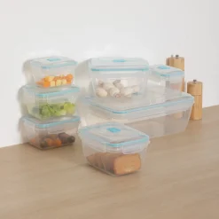 5five Cajas Y Frascos>Set de 7 herméticos rectangulares de polipropileno