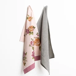 Delantales, Asas Y Paños>Set de 2 paños BELLISSIMA ANNABEL rosa 46x65cm